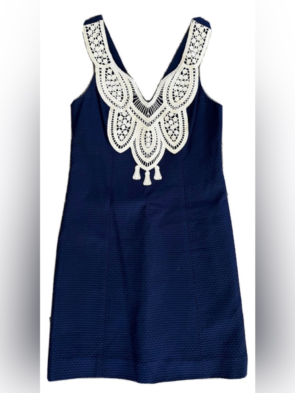 Lilly Pulitzer Largo Shift Dress in Navy with Gold Embroidery